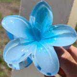 Blue flower hair clip